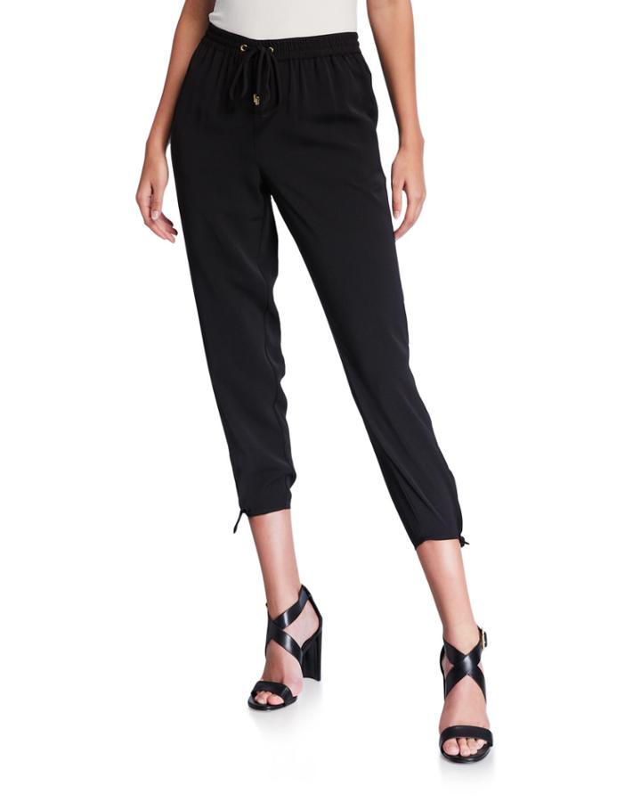 Side-tie Cropped Track Pants