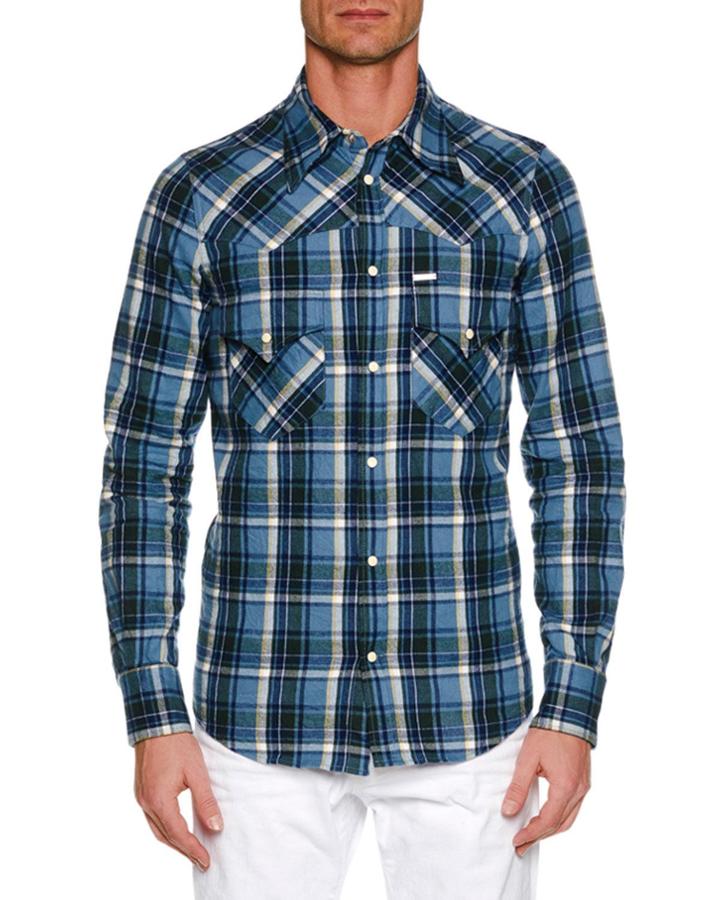 Men's Western-style Plaid