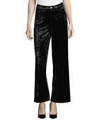 Crushed Velvet Pleated Culottes
