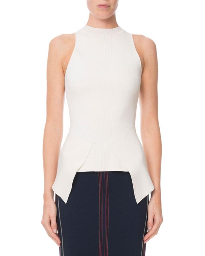 Lawrence Sleeveless Knit Peplum Top