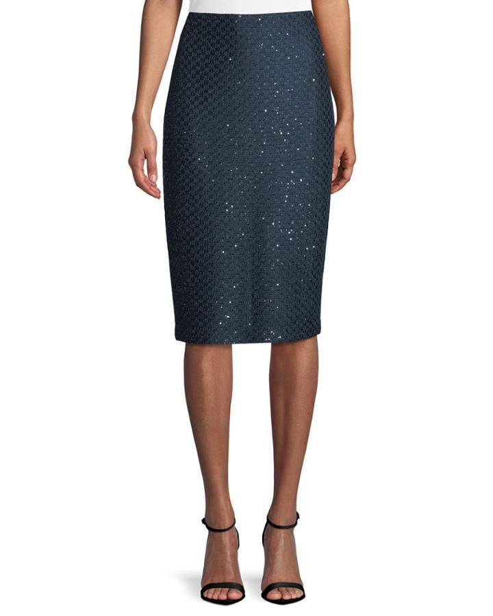 Shimmer Sequin Knit Pencil