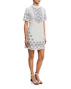 Luna Velvet Appliqued Embroidered