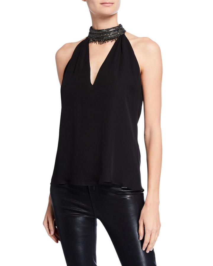 Raelyn Embellished Halter Top