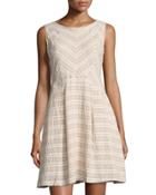 Boat-neck Linen-blend