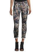 The Ankle Skinny Printed Jeans, Underground Paisley