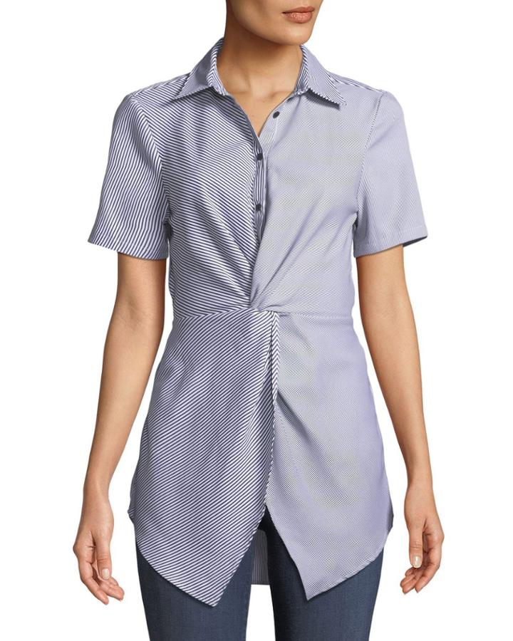 Twist-front Short-sleeve