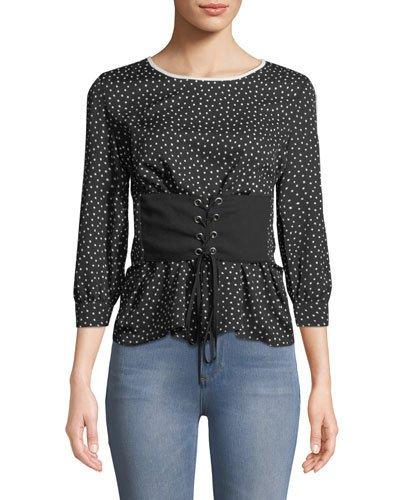Corseted Crepe Blouse