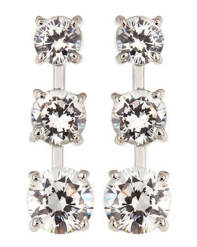 Cz Triple-stone Gradient Dangle & Drop Earrings