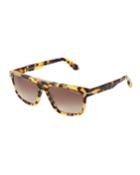 Men's Rectangular Acetate Eyeglasses, Black