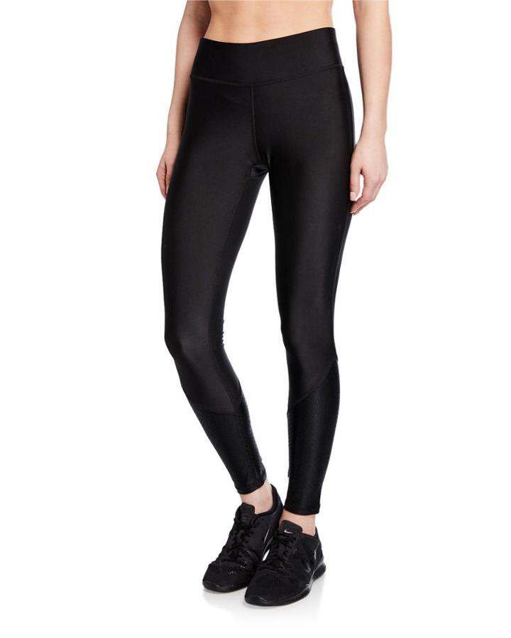 High-rise Snake-print Paneled