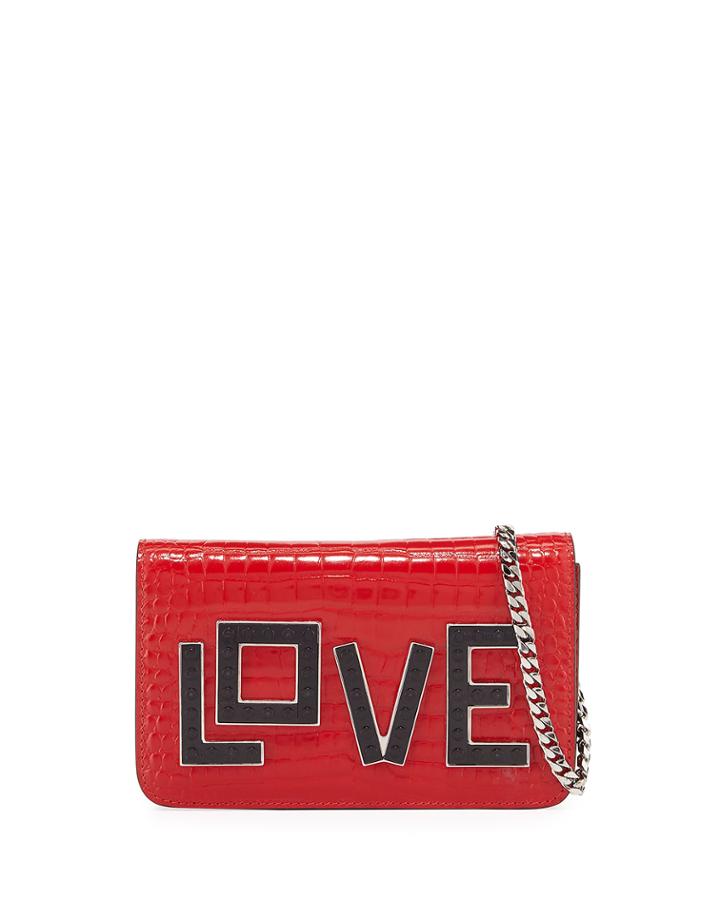 Ginny Black Widow Clutch Bag, Red