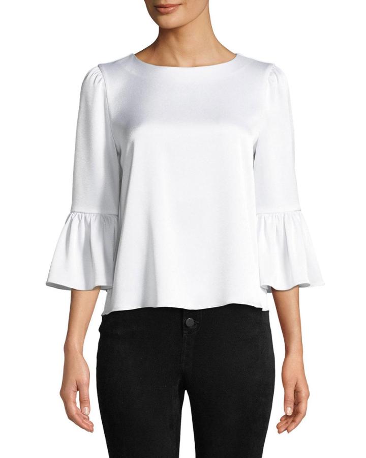 Bernice Ruffle-sleeve Top