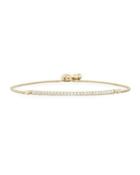 14k Yellow Gold Thin Diamond Bar Bracelet