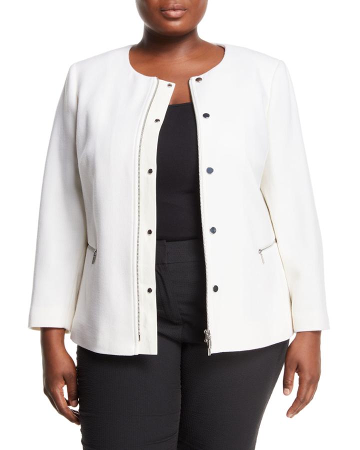 Kerrington Zip-front Wool Jacket,