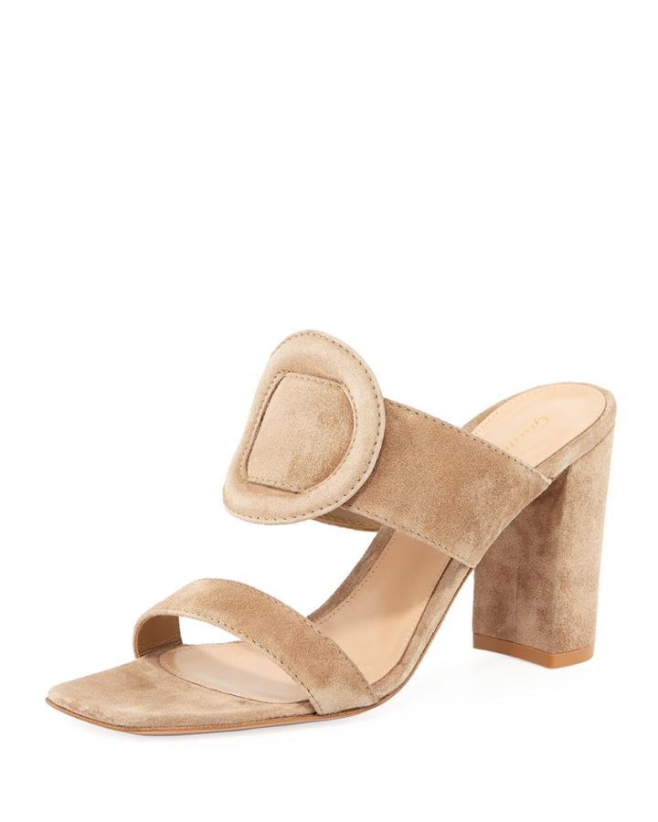 Ring-detail Suede 85mm