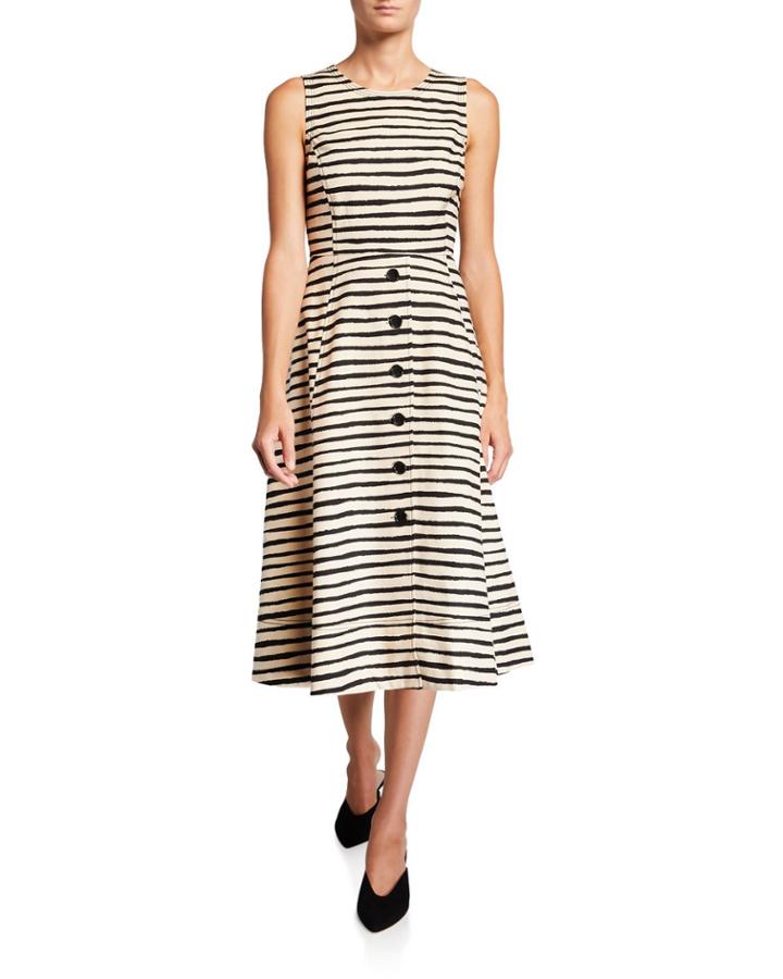 Striped Tech Cotton Dress
