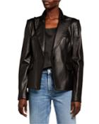 Plonge Leather One Button Blazer