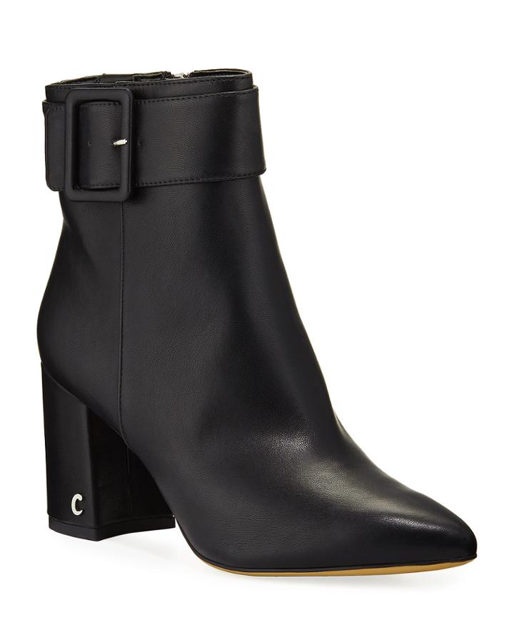 Hardee Buckled Block-heel Booties