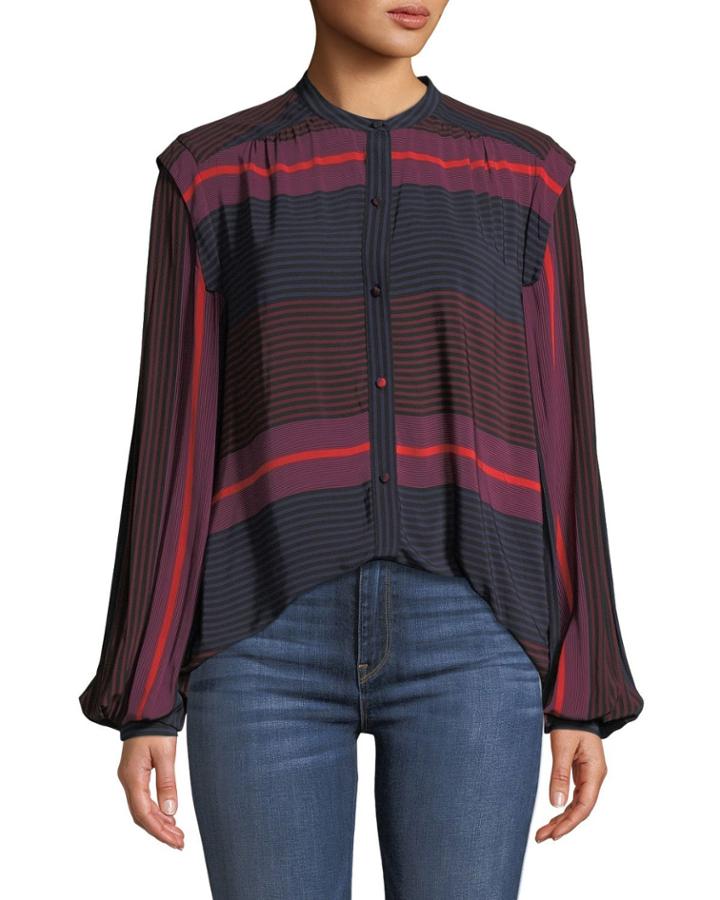 Ishana Draped Button-down