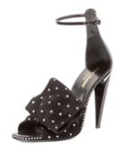 Freja Crystal-studded Suede D'orsay