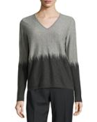 Two-tone V-neck Sweater,