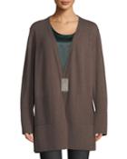 V-neck Long Wool Cardigan