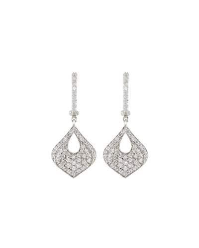 18k White Gold Diamond Drop Earrings