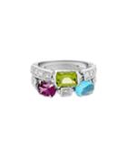 Allegra 18k White Gold Mixed-stone Ring,