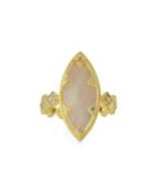 Textured Mother-of-pearl Eyelet Ring,