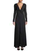 Plunging V-neck Long-sleeve