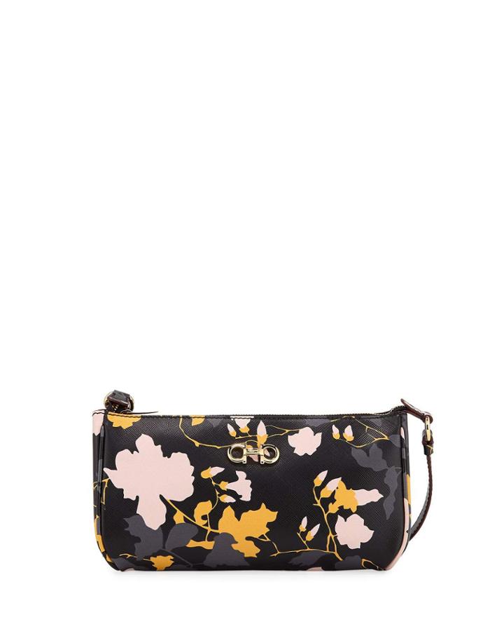 Leaf-print Leather
