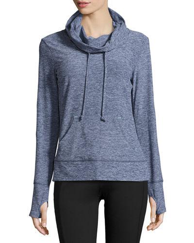 Cozy Jersey Cowl-neck Top