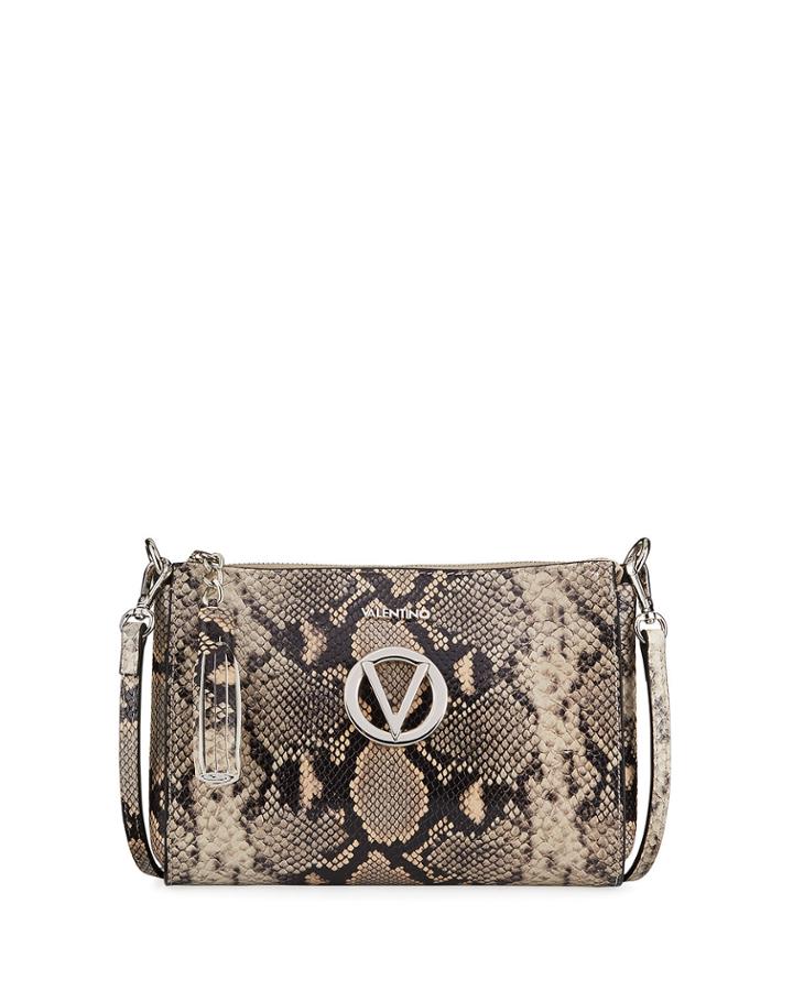 Susanne Python-print Small Crossbody Bag