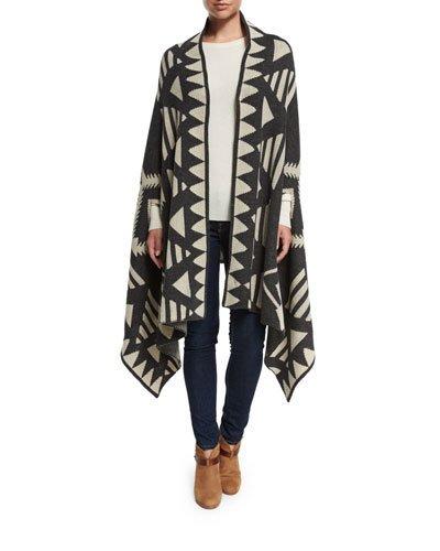 Triangle Cape Wrap, Oxide Charcoal