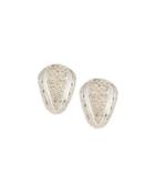 Silver Small Diamond Pave Shrimp Earrings