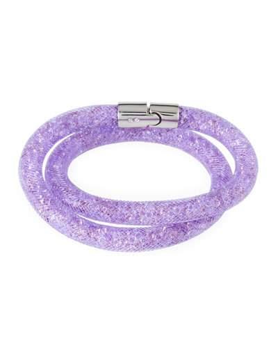 Stardust Convertible Crystal Mesh Bracelet/choker, Light Purple,