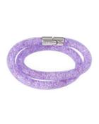 Stardust Convertible Crystal Mesh Bracelet/choker, Light Purple,