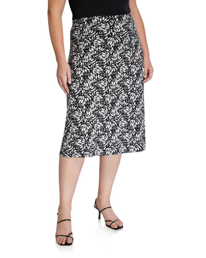 Plus Size Sunburst Printed