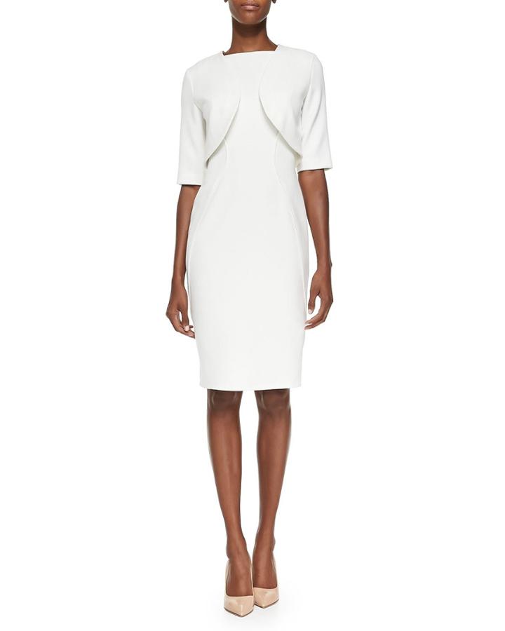 Half-sleeve Silk-trim