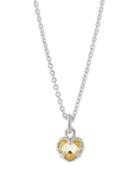 Canary Crystal Heart Pendant Necklace