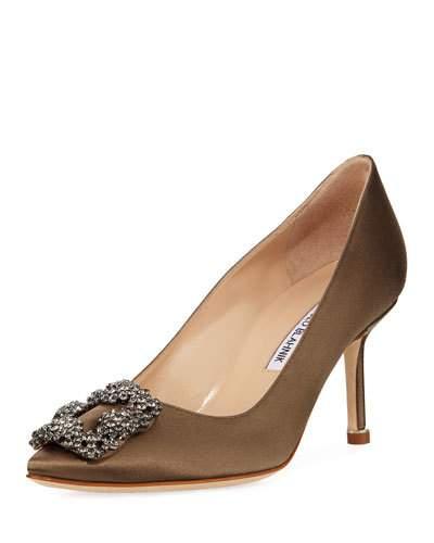 Hangisi 70mm Satin Embellished Pump, Gray