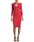 Biba 3/4-sleeve Stretch Jersey Sheath Dress,