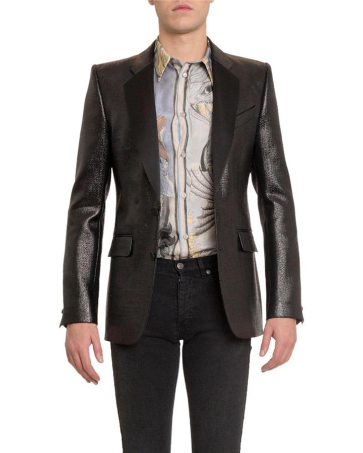 Men's Two-button Metallic Evening Jacket