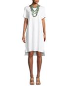 Petite Stretch Ponte Short-sleeve Dress