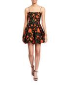 Maureen Floral Sleeveless Balloon Skirt Fit-&-flare Dress