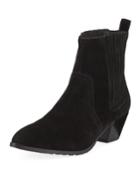 Donis Oiled Suede Western Booties