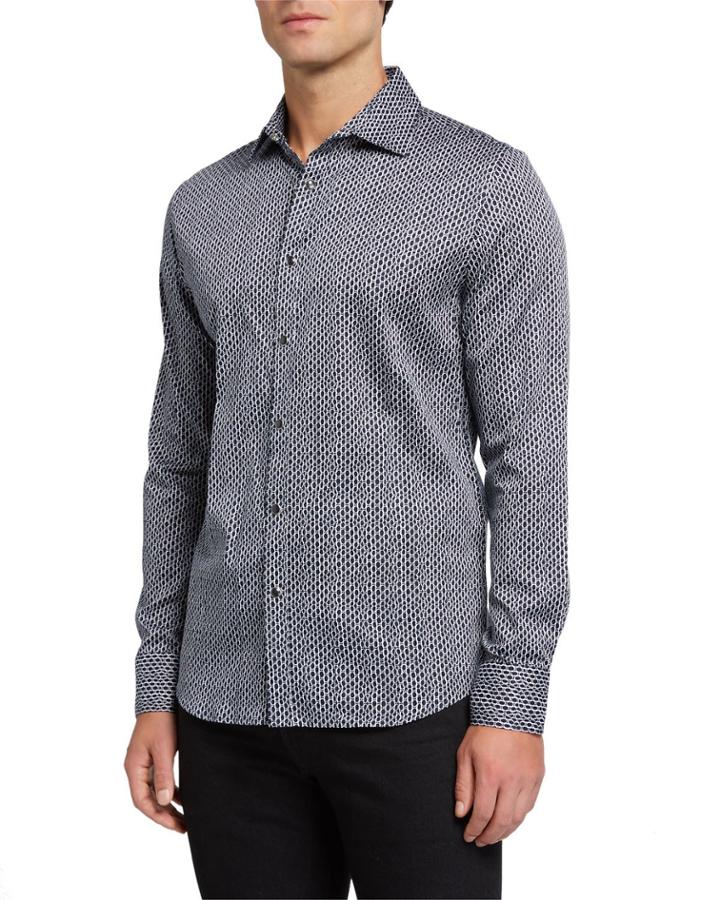 Men's Long-sleeve Circle-print