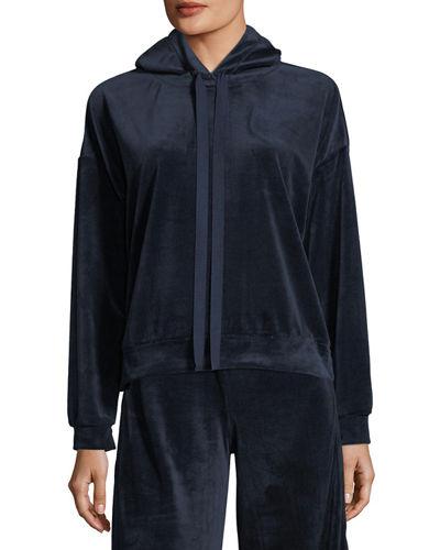 Velour Pullover Hoodie