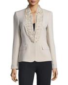 Embellished Stand-collar Jacket,