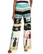 Graphic Wide-leg Pants
